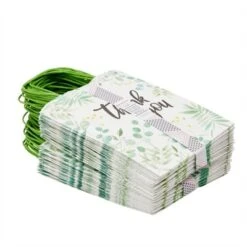 Sparkle And Bash 50 Pack Medium Thank You Paper Gift Bags With Handles For Party Favors, Shopping Merchandise Bags, White, 10x8 In -Anagram Shop GUEST 002efc84 25ac 4cdb 9a94 7cda38aa801e