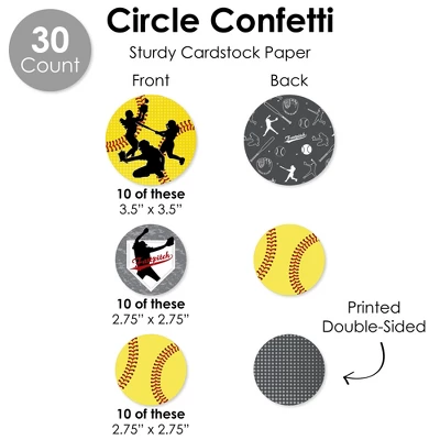 Big Dot Of Happiness Grand Slam - Fastpitch Softball - Birthday Party Or Baby Shower Supplies Decoration Kit - Decor Galore Party Pack - 51 Pieces 6 Big Dot Of Happiness Grand Slam - Fastpitch Softball - Birthday Party Or Baby Shower Supplies Decoration Kit - Decor Galore Party Pack - 51 Pieces - Image 6