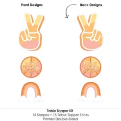 Big Dot Of Happiness Stay Groovy - Boho Hippie Party Centerpiece Sticks - Table Toppers - Set Of 15 -Anagram Shop GUEST 00b597c3 4491 42dd 8c3a e3f76f944075