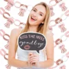 Big Dot Of Happiness Bride Squad - Banner And Photo Booth Decorations - Rose Gold Bridal Shower Or Bachelorette Party Supplies Kit - Doterrific Bundle