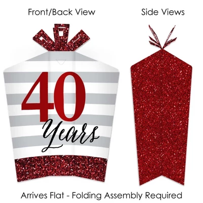 Big Dot Of Happiness We Still Do - 40th Wedding Anniversary - Table Decorations - Anniversary Party Fold And Flare Centerpieces - 10 Count 1 Big Dot Of Happiness We Still Do - 40th Wedding Anniversary - Table Decorations - Anniversary Party Fold And Flare Centerpieces - 10 Count