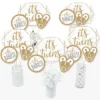 Big Dot Of Happiness It's Twins - Gold Twins Baby Shower Centerpiece Sticks - Table Toppers - Set Of 15