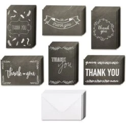144-Pack Blank Thank You Greeting Cards Bulk W/Envelope, Chalkboard Design 4"x6" -Anagram Shop GUEST 0160b6d3 11ac 4547 b888 30bfaa9048e3