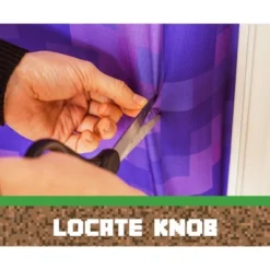 Ukonic Minecraft Purple Nether Portal Gateway Fabric Door Cling | 34 X 82 Inches -Anagram Shop GUEST 017a9f63 a846 47db 9af1 bb9a5391bfda