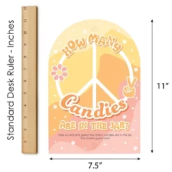 Big Dot Of Happiness Stay Groovy - How Many Candies Boho Hippie Party Game - 1 Stand And 40 Cards - Candy Guessing Game -Anagram Shop GUEST 01a1a7af de3c 4619 aaa0 4b2a010ac3ac
