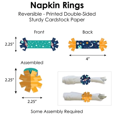 Big Dot Of Happiness Blast Off To Outer Space - Rocket Ship Baby Shower Or Birthday Party Paper Charger & Table Decorations Chargerific Kit For 8 5 Big Dot Of Happiness Blast Off To Outer Space - Rocket Ship Baby Shower Or Birthday Party Paper Charger & Table Decorations Chargerific Kit For 8 - Image 5