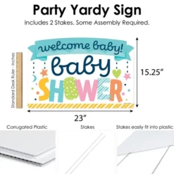 Big Dot Of Happiness Colorful Baby Shower - Gender Neutral Party Yard Sign Lawn Decorations - Welcome Baby Party Yardy Sign -Anagram Shop GUEST 027c4e1c 8081 452f b251 a41074735911