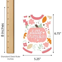 Big Dot Of Happiness Girl Little Pumpkin - Picture Bingo Cards And Markers - Fall Baby Shower Shaped Bingo Game - Set Of 18 -Anagram Shop GUEST 0371f583 d4ce 4472 a124 c2e9e56bc652