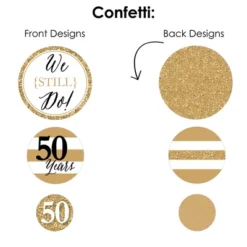 Big Dot Of Happiness We Still Do - 50th Wedding Anniversary - Anniversary Party Decor And Confetti - Terrific Table Centerpiece Kit - Set Of 30 -Anagram Shop GUEST 03dc2141 cf0a 4a95 8239 1c5f5bf68436