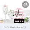 Big Dot Of Happiness Paris, Ooh La La - Paris Themed Baby Shower Or Birthday Party Scavenger Hunt - 1 Stand And 48 Game Pieces - Hide And Find Game