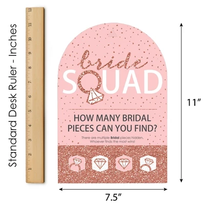 Big Dot Of Happiness Bride Squad - Rose Gold Bridal Shower Or Bachelorette Party Scavenger Hunt - 1 Stand And 48 Game Pieces - Hide And Find Game 5 Big Dot Of Happiness Bride Squad - Rose Gold Bridal Shower Or Bachelorette Party Scavenger Hunt - 1 Stand And 48 Game Pieces - Hide And Find Game - Image 5