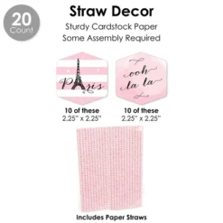 Big Dot Of Happiness Paris, Ooh La La - Paris Themed Baby Shower Or Birthday Party Favors And Cupcake Kit - Fabulous Favor Party Pack - 100 Pieces -Anagram Shop GUEST 044b599e 119a 4df9 9bc9 8879827dfce4