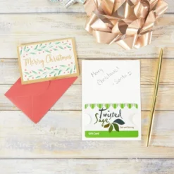 Pipilo Press 72 Pack Christmas Gift Card Holder Sleeves With Gold Foil, Stocking Stuffer Envelopes, 2.5x3.75 In