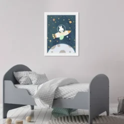 13" X 19" Space Bunny Framed Wall Art Blue - Olivia's Easel -Anagram Shop GUEST 0532667f 59cf 4ba3 bbb3 927ded8c0da2