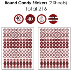 Big Dot Of Happiness We Still Do - 40th Wedding Anniversary - Anniversary Party Candy Favor Sticker Kit - 304 Pieces 8 Big Dot Of Happiness We Still Do - 40th Wedding Anniversary - Anniversary Party Candy Favor Sticker Kit - 304 Pieces -Anagram Shop GUEST 065bb113 3541 4b9f 92e6 6f5300fec951