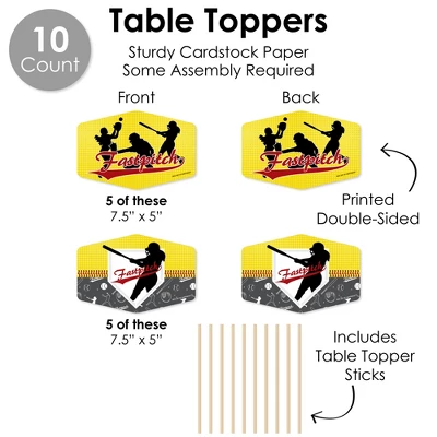 Big Dot Of Happiness Grand Slam - Fastpitch Softball - Birthday Party Or Baby Shower Supplies Decoration Kit - Decor Galore Party Pack - 51 Pieces 5 Big Dot Of Happiness Grand Slam - Fastpitch Softball - Birthday Party Or Baby Shower Supplies Decoration Kit - Decor Galore Party Pack - 51 Pieces - Image 5