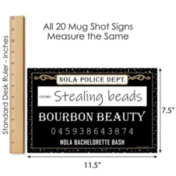 Big Dot Of Happiness Nola Bride Squad - New Orleans Bachelorette Party Mug Shots - Photo Booth Props Mugshot Signs - 20 Count -Anagram Shop GUEST 06c72107 e810 404c b117 76e02f0fe28b
