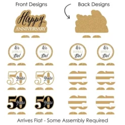 Big Dot Of Happiness We Still Do - 50th Wedding Anniversary - Anniversary Party Centerpiece Table Decorations - Tabletop Standups - 7 Pieces -Anagram Shop GUEST 073256e8 4e55 41a7 9cf5 5ae50c7728fe