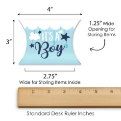 Big Dot Of Happiness It’s A Boy - Favor Gift Boxes - Blue Baby Shower/Blue Birth Announcement Petite Pillow Boxes - Set Of 20 -Anagram Shop GUEST 07429a2b 6c41 4e38 866f a686f70c74a4