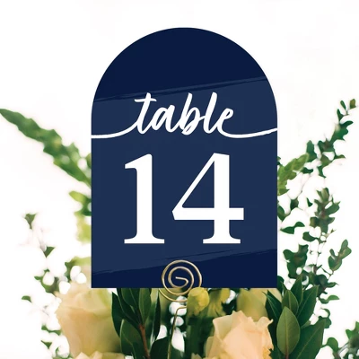 Big Dot Of Happiness Navy Blue Elegantly Simple - Wedding Receptions, Parties Or Events Double-Sided 5 X 7 Inches Cards - Table Numbers - 1-20 3 Big Dot Of Happiness Navy Blue Elegantly Simple - Wedding Receptions, Parties Or Events Double-Sided 5 X 7 Inches Cards - Table Numbers - 1-20 - Image 3