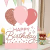 Big Dot Of Happiness Pink Rose Gold Birthday - Happy Birthday Giant Greeting Card - Big Shaped Jumborific Card - 16.5 X 22 Inches