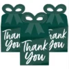 Big Dot Of Happiness Emerald Elegantly Simple - Square Favor Gift Boxes - Guest Party Favors Bow Boxes - Set Of 12