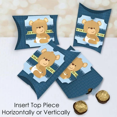 Big Dot Of Happiness Baby Boy Teddy Bear - Favor Gift Boxes - Baby Shower Large Pillow Boxes - Set Of 12 2 Big Dot Of Happiness Baby Boy Teddy Bear - Favor Gift Boxes - Baby Shower Large Pillow Boxes - Set Of 12 - Image 2