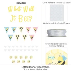 Big Dot Of Happiness What Will It Bee - Gender Reveal Letter Banner Decoration - 36 Banner Cutouts And What Will It Bee Banner Letters -Anagram Shop GUEST 09be20dd f7c5 46b6 b84d a30f4ed6ce93