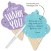 Big Dot Of Happiness Scoop Up The Fun - Ice Cream - Shaped Thank You Cards - Sprinkles Party Thank You Note Cards With Envelopes - Set Of 12