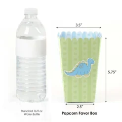 Big Dot Of Happiness Baby Boy Dinosaur - Baby Shower Or Birthday Party Favor Popcorn Treat Boxes - Set Of 12