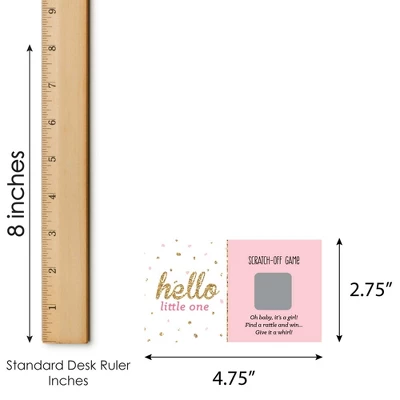 Big Dot Of Happiness Hello Little One - Pink And Gold - Girl Baby Shower Game Scratch Off Cards - 22 Count 4 Big Dot Of Happiness Hello Little One - Pink And Gold - Girl Baby Shower Game Scratch Off Cards - 22 Count - Image 4