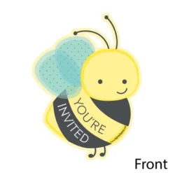 Big Dot Of Happiness Honey Bee - Shaped Fill-in Invitations - Baby Shower Or Birthday Party Invitation Cards With Envelopes - Set Of 12