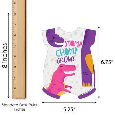 Big Dot Of Happiness Roar Dinosaur Girl - Picture Bingo Cards And Markers - Dino Mite Trex Baby Shower Shaped Bingo Game - Set Of 18 3 Big Dot Of Happiness Roar Dinosaur Girl - Picture Bingo Cards And Markers - Dino Mite Trex Baby Shower Shaped Bingo Game - Set Of 18 - Image 3