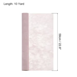 Unique Bargains Flower Wrapping Paper 30ft Floral Bouquet Waterproof Packaging Cotton For Wedding Party Dark Pink