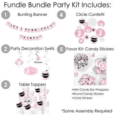 Big Dot Of Happiness Purr-fect Kitty Cat - Kitten Meow Baby Shower Or Birthday Party Supplies - Banner Decoration Kit - Fundle Bundle 1 Big Dot Of Happiness Purr-fect Kitty Cat - Kitten Meow Baby Shower Or Birthday Party Supplies - Banner Decoration Kit - Fundle Bundle