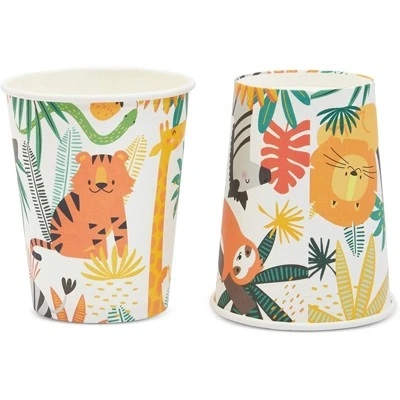 Blue Panda 144 Piece Jungle Safari Theme Birthday Party Decorations, Zoo Animal Dinnerware Plates, Napkins, Cups, And Cutlery 5 Blue Panda 144 Piece Jungle Safari Theme Birthday Party Decorations, Zoo Animal Dinnerware Plates, Napkins, Cups, And Cutlery - Image 5