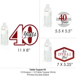 Big Dot Of Happiness We Still Do - 40th Wedding Anniversary - Anniversary Party Centerpiece Sticks - Table Toppers - Set Of 15 -Anagram Shop GUEST 0cb0e3b6 06cf 400e a8b1 827c4f75026f