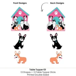 Big Dot Of Happiness Pawty Like A Puppy Girl - Pink Dog Baby Shower Or Birthday Party Centerpiece Sticks - Table Toppers - Set Of 15 -Anagram Shop GUEST 0dd2e2b2 2766 4c8f 9016 5591ba7863cd