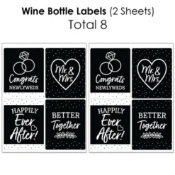 Big Dot Of Happiness Mr. And Mrs. - Black And White Wedding Or Bridal Shower Decorations - Beverage Bar Kit - 34 Pieces -Anagram Shop GUEST 0e78f509 61f1 4478 a1b6 e662c5d1c38d