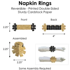 Big Dot Of Happiness Adult 90th Birthday - Gold - Birthday Party Paper Charger And Table Decorations - Chargerific Kit - Place Setting For 8 -Anagram Shop GUEST 0ea6865c 1ecc 433e b14a d26cd03f545e