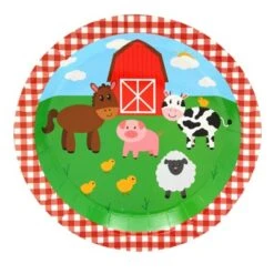 Juvale 144 Pieces Barnyard Birthday Party Supplies, Paper Plates, Napkins, Cups, Cutlery, Serves 24 Guests -Anagram Shop GUEST 0f0884b7 4fd7 410b 9b04 0138623d9516