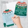 Big Dot Of Happiness Colorful Christmas Sweaters - Shaped Fill-In Invitations - Ugly Sweater Holiday Party Invitation Cards With Envelopes - Set Of 12