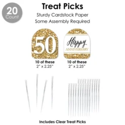 Big Dot Of Happiness We Still Do - 50th Wedding Anniversary - Anniversary Party Favors And Cupcake Kit - Fabulous Favor Party Pack - 100 Pieces -Anagram Shop GUEST 0fc32192 6c71 4ddf a891 f3a0ce20076a