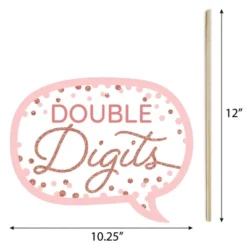 Big Dot Of Happiness 10th Pink Rose Gold Birthday - Happy Birthday Party Photo Booth Props Kit - 20 Count -Anagram Shop GUEST 0ffc234e db27 42a8 a5d2 857cf67ff686