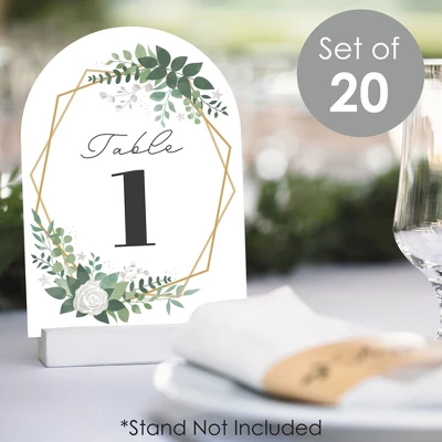 Big Dot Of Happiness Boho Botanical Bride - Greenery Bridal Shower And Wedding Party Double-Sided 5 X 7 Inches Cards - Table Numbers - 1-20 1 Big Dot Of Happiness Boho Botanical Bride - Greenery Bridal Shower And Wedding Party Double-Sided 5 X 7 Inches Cards - Table Numbers - 1-20