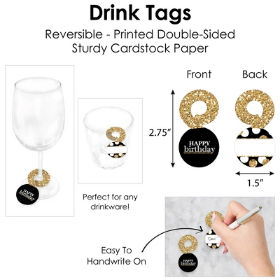 Big Dot Of Happiness Adult Happy Birthday - Gold - Birthday Party Paper Charger & Table Decorations Chargerific Kit For 8 4 Big Dot Of Happiness Adult Happy Birthday - Gold - Birthday Party Paper Charger & Table Decorations Chargerific Kit For 8 - Image 4