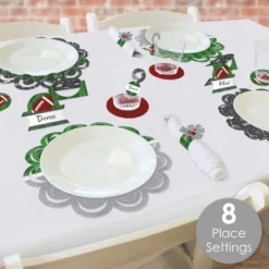 Big Dot Of Happiness End Zone - Football - Baby Shower Or Birthday Party Paper Charger And Table Decorations - Chargerific Kit - Place Setting For 8