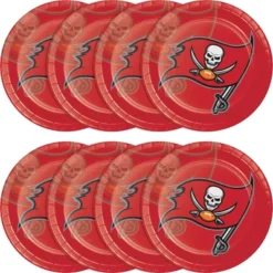 NFL 24ct Tampa Bay Buccaneers Football Paper Plates