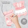 Big Dot Of Happiness Tutu Cute Ballerina - Baby Bodysuit Wish Card Ballet Baby Shower Activities - Shaped Advice Cards Game - Set Of 20