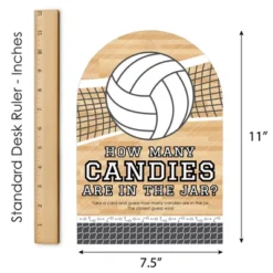 Big Dot Of Happiness Bump, Set, Spike - Volleyball - How Many Candies Baby Shower Or Birthday Party Game - 1 Stand And 40 Cards - Candy Guessing Game -Anagram Shop GUEST 13e93d85 a773 4d94 93e0 2240db3f1578